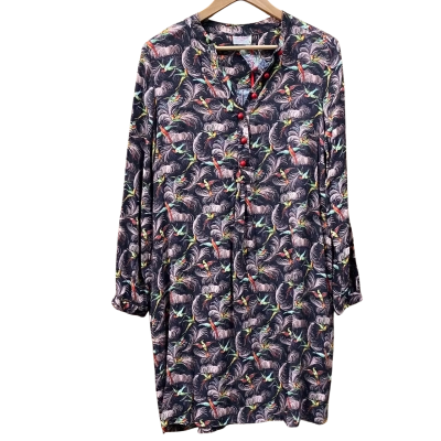 Leona Edmiston Bird/Feather Patterned Dress Size 3