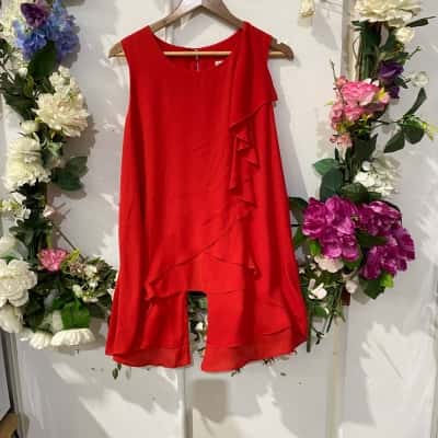 Joseph Ribkoff Womens  Size 14 Sleeveless Top Red 