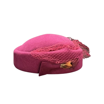 Vintage Womens Fuscia Hat - one size