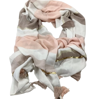 Sportscraft Womens  Size One Size Scarf Beige / Cream / Gold Sequins  180 x 70 cm 