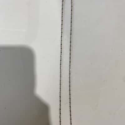  Womens Silver Chain featuring a bead and bar design - 18KGP