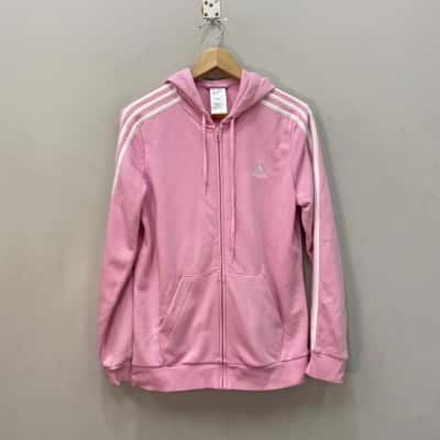 Adidas Womens  Size 12 / 14 Hoodie Pink  / White 