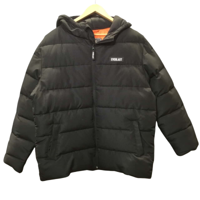 Everlast Women's  Size XL Black Hooded Puffer Jacket  