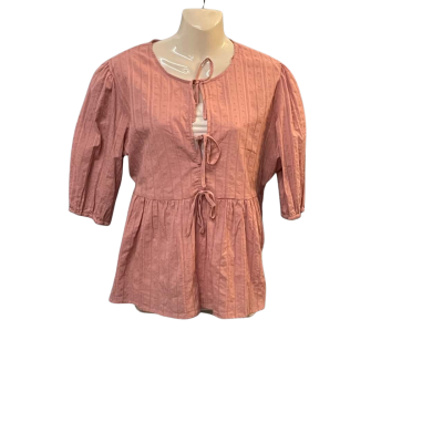 Sass Womens  Size 12 3/4 Sleeve Top / Blouse Pink  