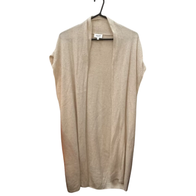 Womens Seed One Size Sleeveless Cardigan Cream 