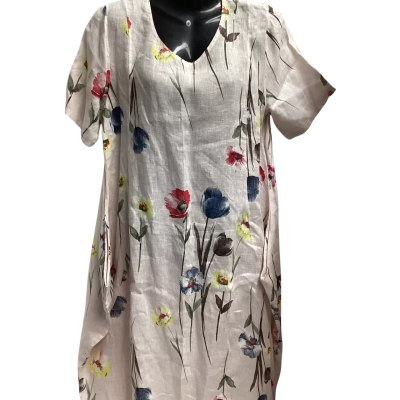 Lejardin du Lin Womens  Size M Midi Dress Floral / Multicoloured 
