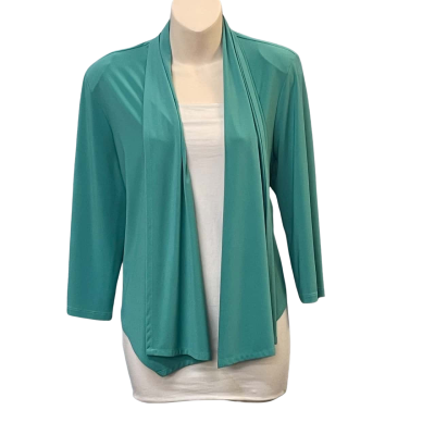 Anthea Crawford Womens  Size M Open Jacket Teal 