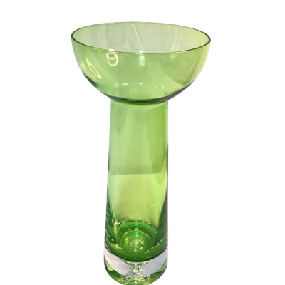 Hand Made Green Glass Scandinavian Vase