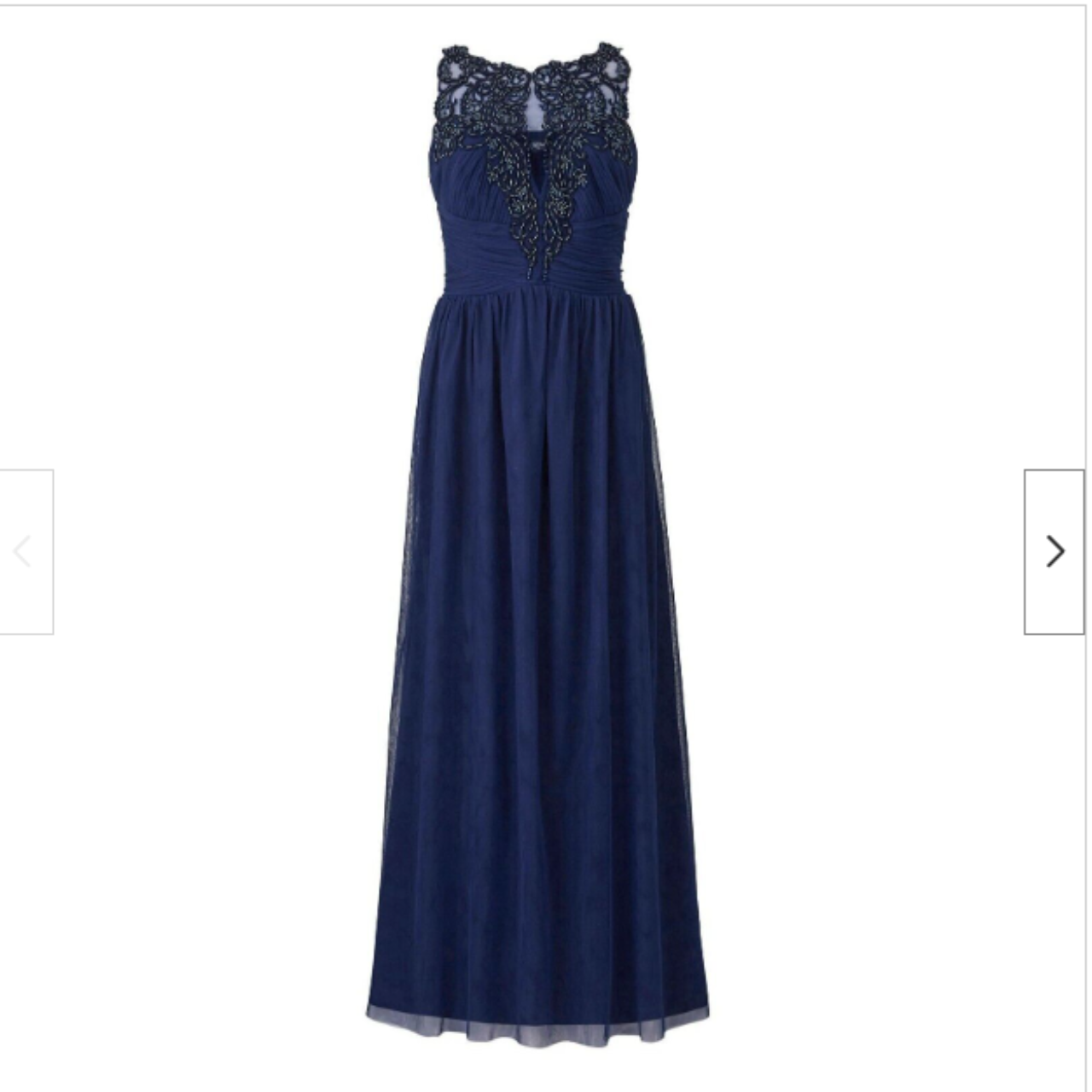 Little Mistress Navy Blue Embellished Halter Neck Maxi Dress Size 10 / M  (s) - Used As New | Salvos Stores