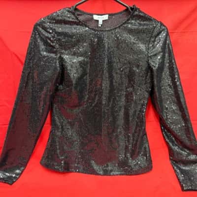 Reiss Julianne Long Sleeve Sequin Top – Size UK 6 / US 2