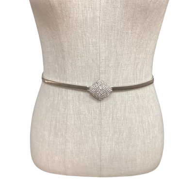 Elegant Stretch Metal Belt with Diamonte Studded Buckle omens  Size S 