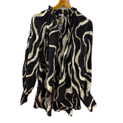 Commonry Womens Size 16 Blouse Black  / Pattern / White 