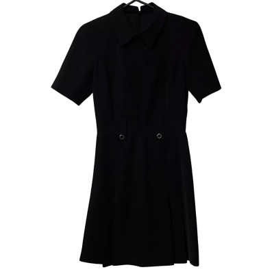 Cue Womens Size 6 Short Sleeve Dress Black  