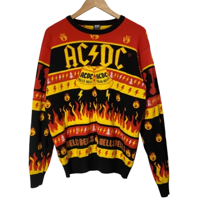 ACDC ugly Christmas sweater. Size L