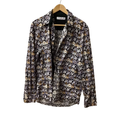  MensJohn Lennon   Size XL Long Sleeve Shirt Floral  100% cotton B