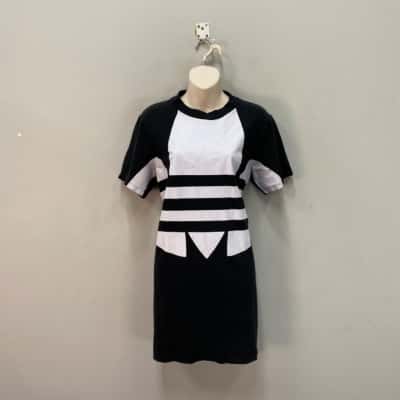 Adidas Womens  Size 10 Casual Dress Black  / White 
