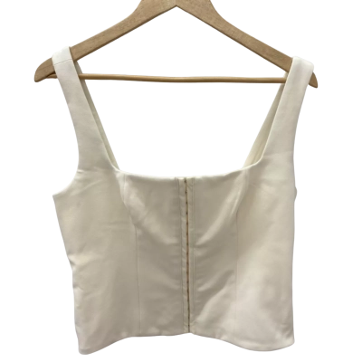 Dissh Womens  Size 14 Sleeveless Top Cream 