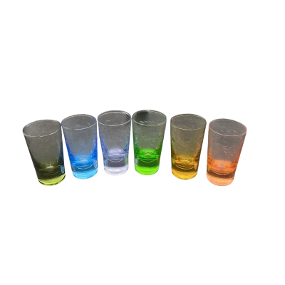 Vintage Hand Blown Multicoloured Shot Glass Cordial Set