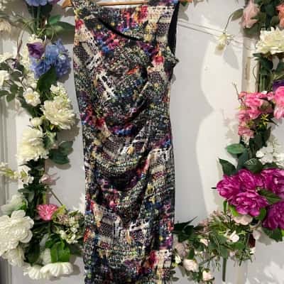 Joseph Ribkoff  Size US14 Cocktail Dress Multicoloured with sparkle