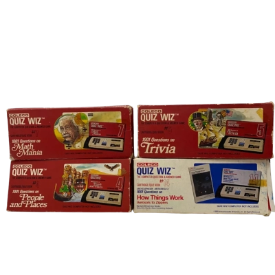 Coleco Quiz Wiz Trivia Game Cartridge & Quiz Books