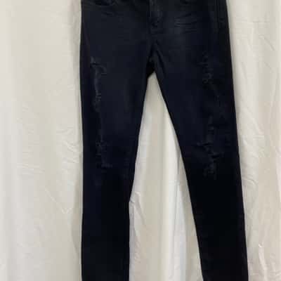 Lee Womens  Size L Black  Ripped Jeans