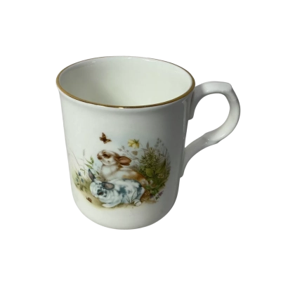 Crown Trent Fine Bone China Mug with Bunny Pattern 