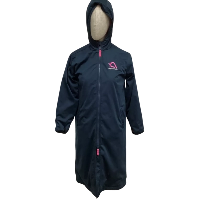 AquaDash Swim Parka Kids Size 12 Navy Blue with Pink Towelling Inner