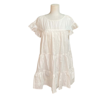 Here Comes The Sun Womens  Size 8 Shirt Dress White 
