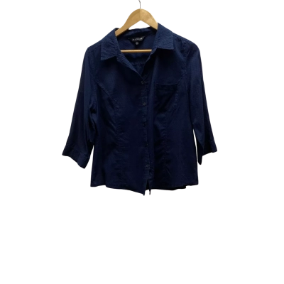 Liz Jordan Womens  Size 14  Navy Blue Shirt