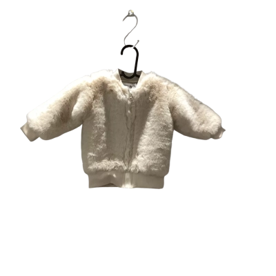 BNWT Rocca Madden Baby Hadley Fur Jacket Taupe Kids  Size 0 6-12m (Baby)