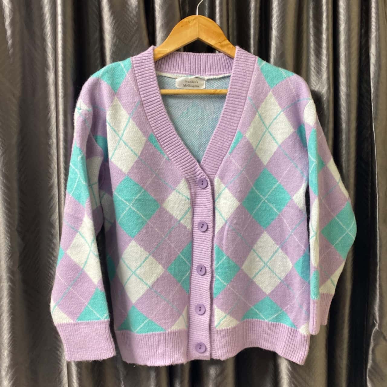 Frankie's Melbourne Purple Knit Cardigan With Buttons (s)