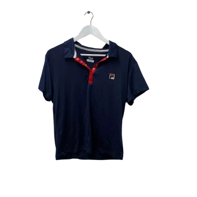 Fila Womens Blue Polo T'Shirt -  Label Size XL CARE)but will Fit LARGE ONLY - NEW with Tag