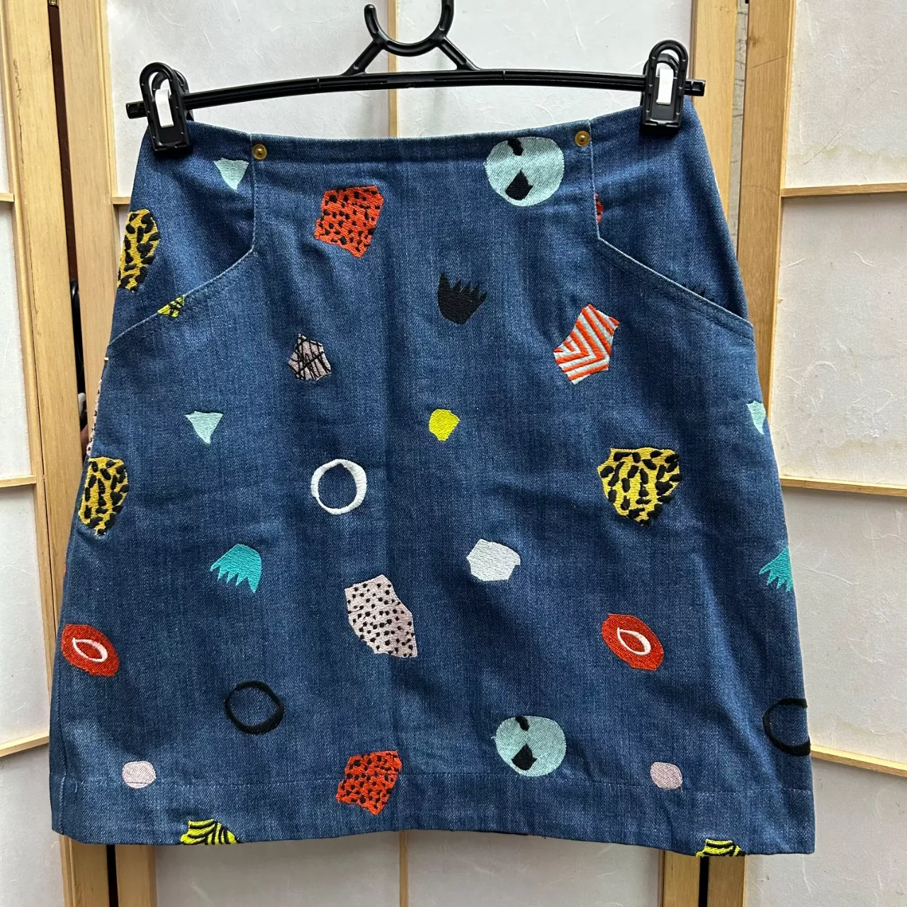 ATELIER BINGO + GORMAN Women's Size 8 Mini Skirt / Denim Skirt Blue ...