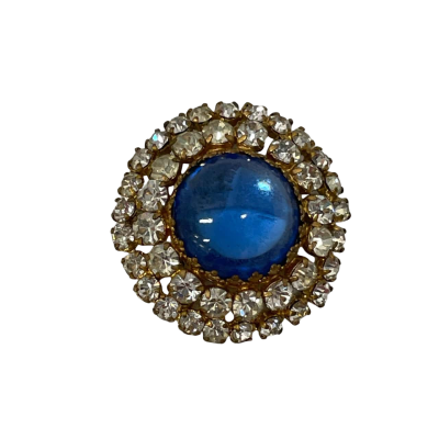 Vintage Blue Stone Brooch 