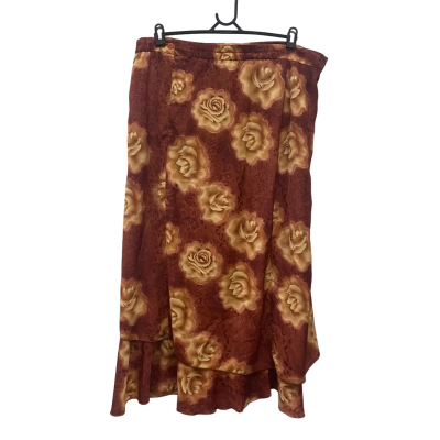  Sis Collection Womens  Size XL Maxi Skirt Brown / Burnt Orange 
