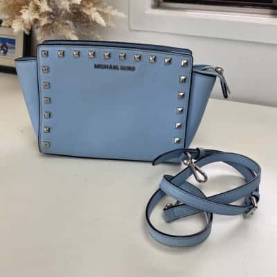 Michael Kors Light Blue Selma Medium Messenger Bag