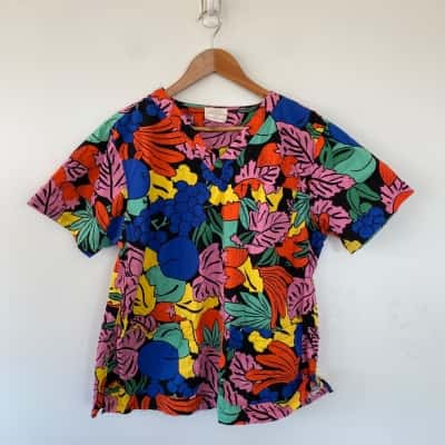 Gorman Colourful Short Sleeve Top Size XL 