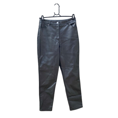 Womens Forever New Size 10 Leather Pants Black