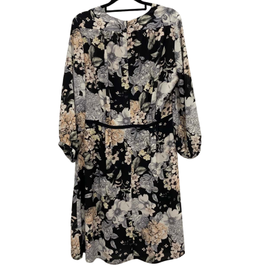 BNWT Veronica Maine Womens  Size 10 Floral Dress Black  / Cream / Floral / Olive RRP $289.00