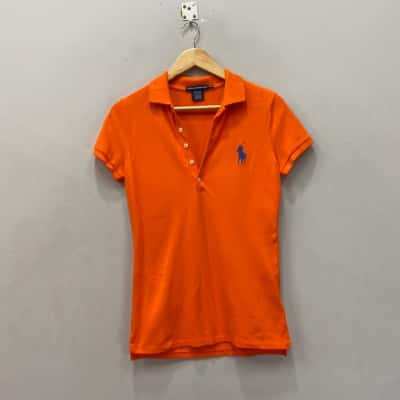 Ralph Lauren Womens  Size M Polo Shirt Orange 