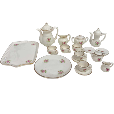 Miniature Porcelain Ornaments 17 pieces