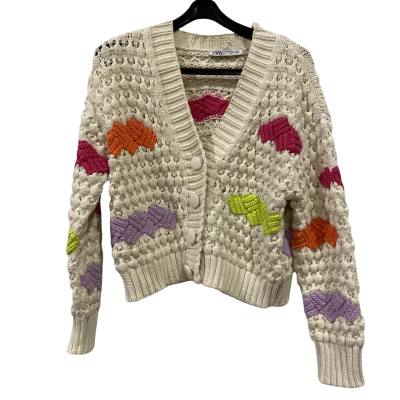 Zara Womens Button-down Cardigan  White 