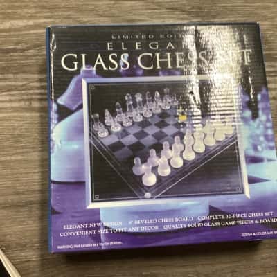 Limited edition elegant glass chess set 