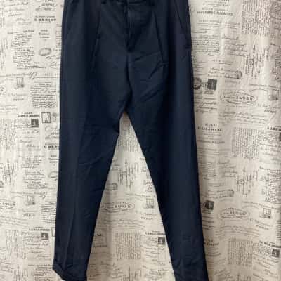 Zara Womens Straight Leg Pants Black  