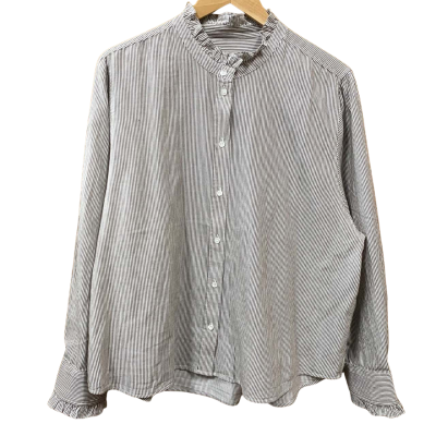 Oroton Brown/White Striped Shirt Size 14