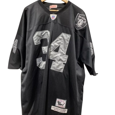 Vintage Mitchell & Ness Raiders Bo Jackson #34 Throwback NFL Mens  Size XL Jersey Black  
