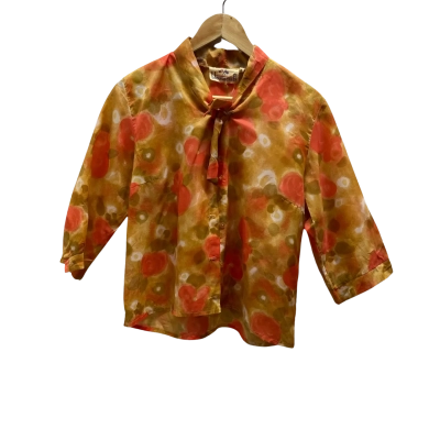 Blousecraft Womens  Size 10 Orange Floral Blouse