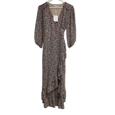 Wayne Cooper Tropic Nights Leopard Print Cocktail Dress Size 14