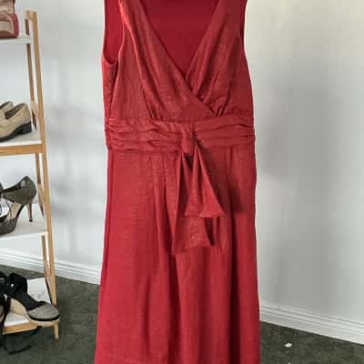 Diana Ferrari Womens  Size 8 Midi Dress Red 