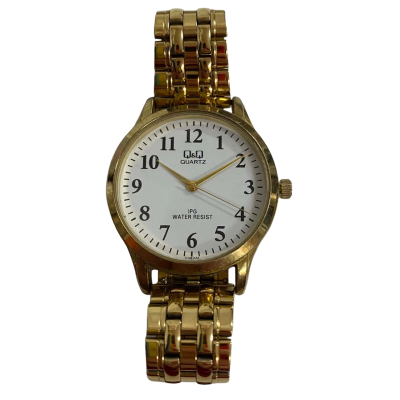 Q&Q Mens Watch Gold Toned Not Working